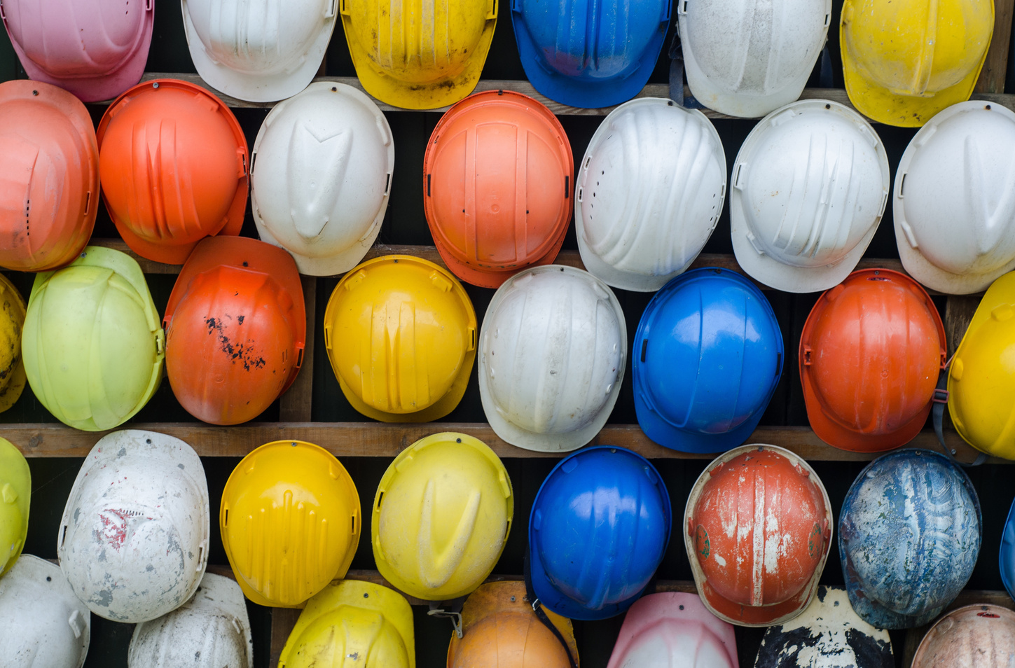 Colorful Construction Helmets
